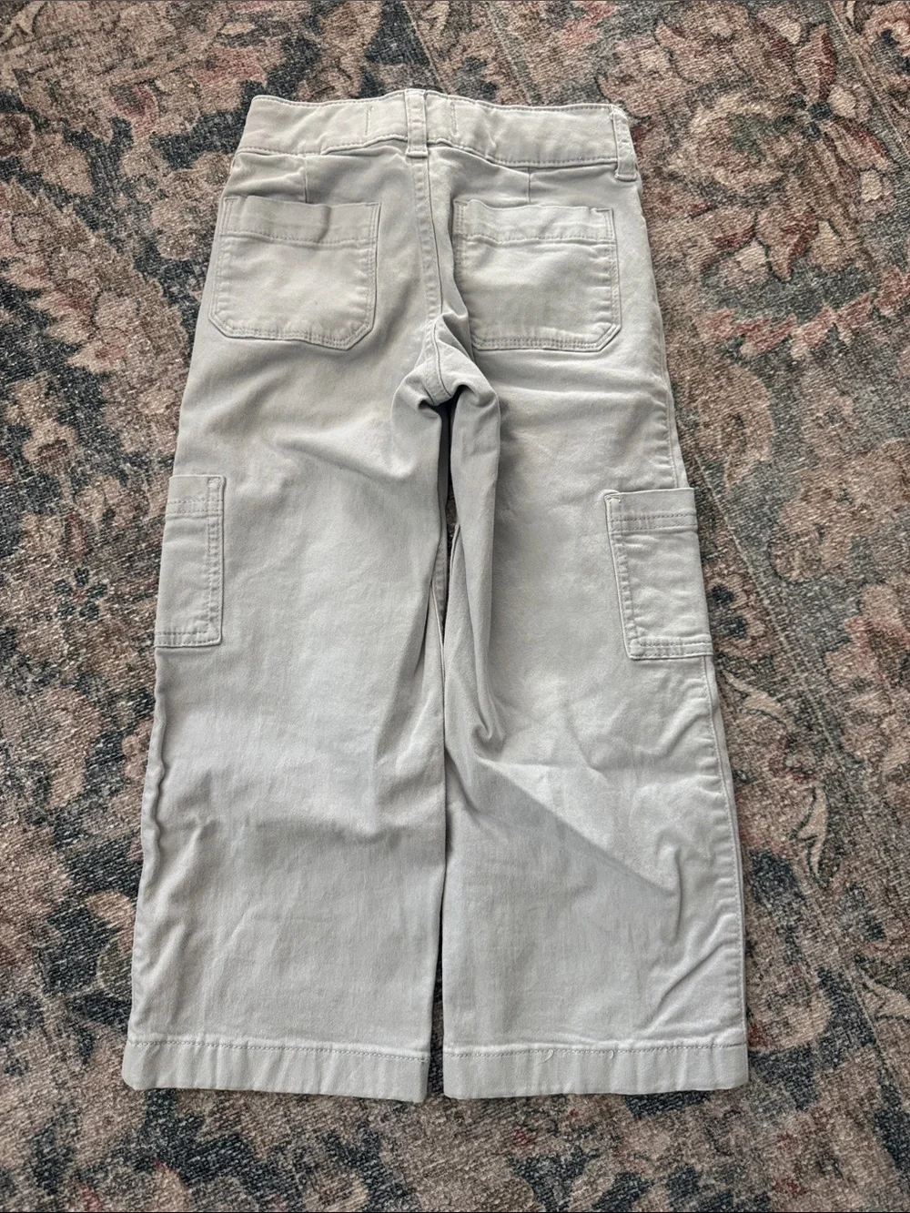 abercrombie kids Light Gray Cargo-Style Jeans